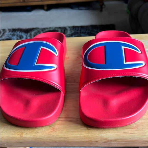 Champion Other - Champion mens Red and Blue Slide Sandals size 14